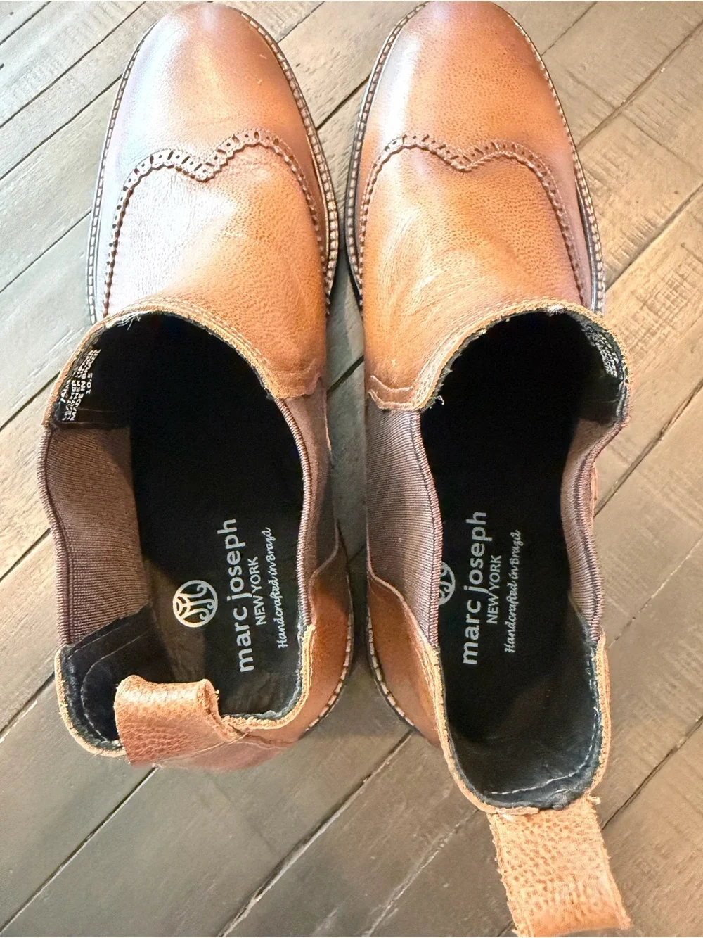 🔥NEW Marc Joseph New York Boots Mens Brown Leather Ankle Western Sz 10.5